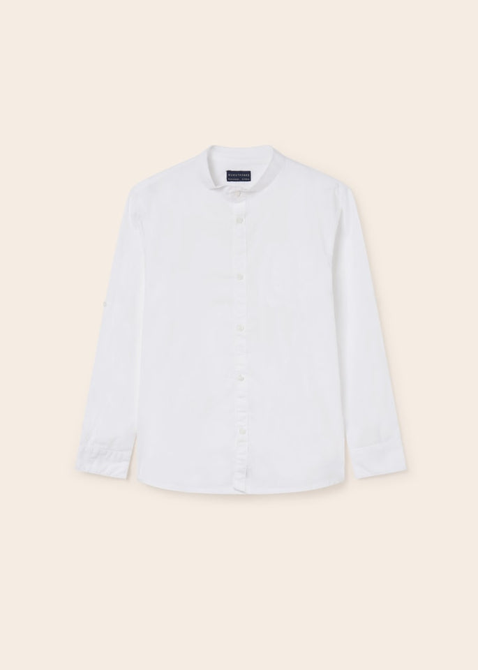 Camicia colletto coreana cotone sostenibile ragazzo 6115