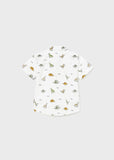 Camicia manica corta con stampa cotone neonato 1110