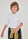 Camicia manica lunga cotone sostenibile ragazzo 6117