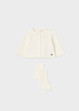 Cardigan lungo tricot con calzamaglia neonata ECOFRIENDS 2394