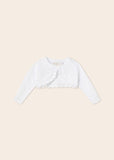 Cardigan tricot cotone sostenibile neonata 318 BIANCO