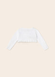 Cardigan tricot cotone sostenibile neonata 318 BIANCO