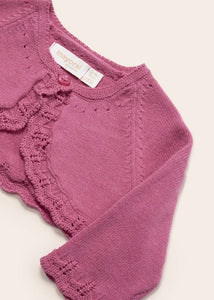 Cardigan tricot cotone sostenibile neonata 318 TULIPANO