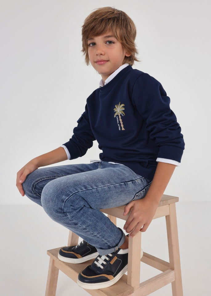 Jeans slim fit cotone sostenibile ragazzo 538