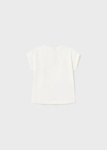 Maglietta con applicazioni decorative cotone sostenibile neonata 1009
