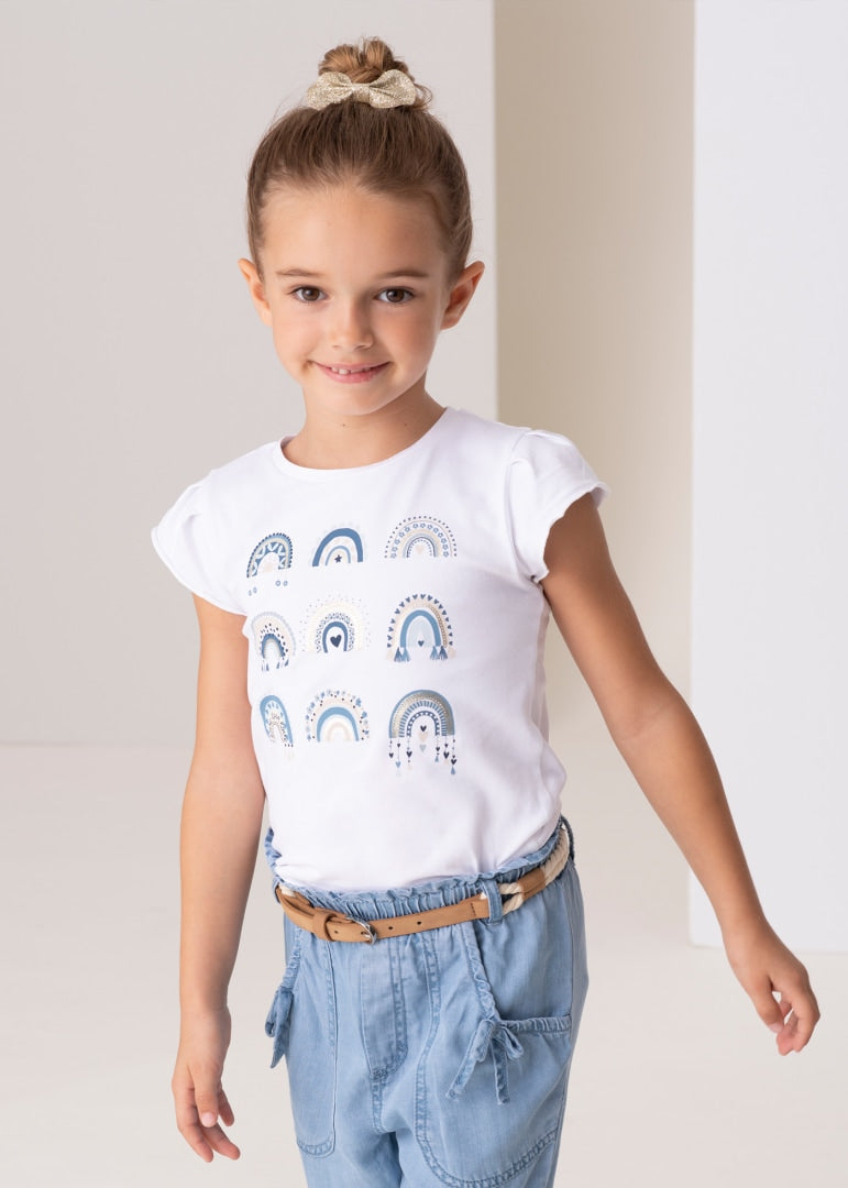 Maglietta manica corta di cotone sostenibile bambina 3062