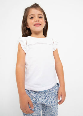 Maglietta smanicata cotone sostenibile bambina 3074