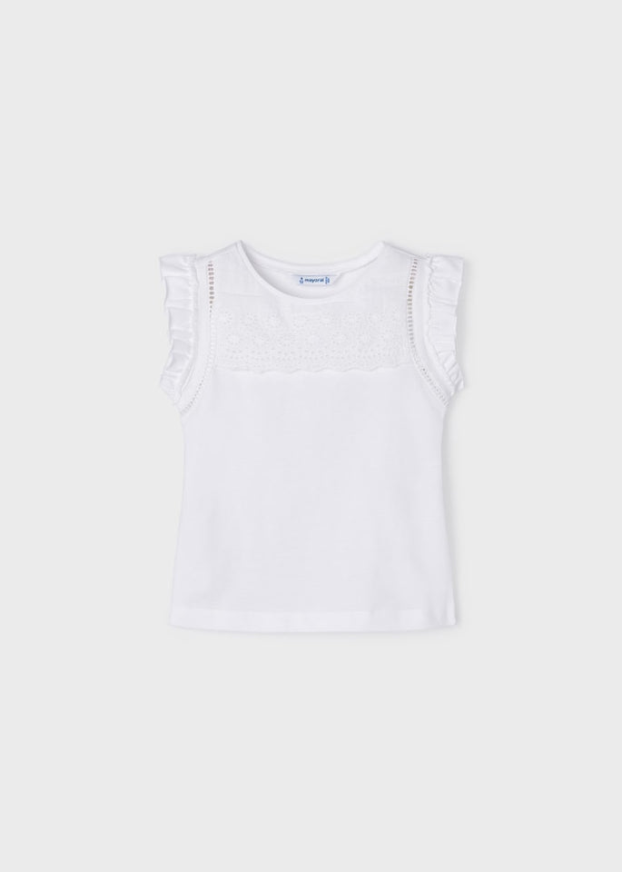 Maglietta smanicata cotone sostenibile bambina 3074