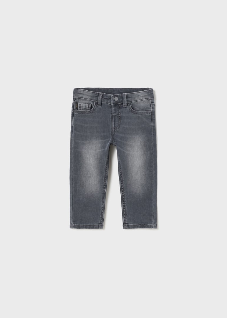 Pantalone slim fit cotone sostenibile neonato 1518 scuro