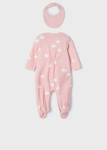 Set 2 pigiami con bavaglini neonata ECOFRIENDS 2609