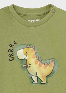 T-shirt manica corta motivo interattivo cotone neonato 1028