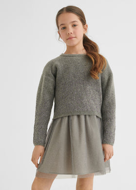 Vestito combined tricot ragazza 7936