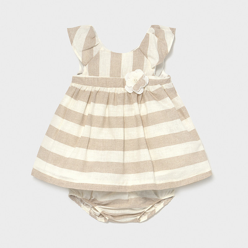 1825 Vestito in lino a righe neonata